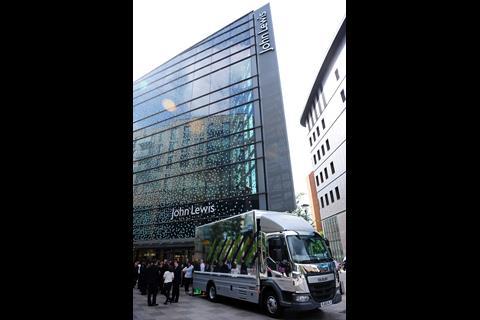 The Flying Spedan outside John Lewis, Cardiff